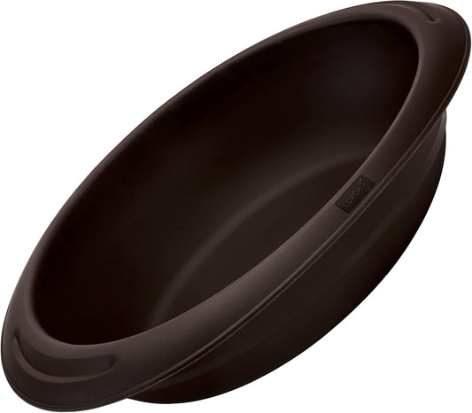 LURCH Germany Flexiform Oval Bread Pan For Baking All Kinds Of Bread | Mold Is Made Of 100% BPA-Free Premium Platinum Silicone | 9.4" x 7.1" - Brown
