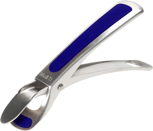 Mu&Ti Hot plate gripper For Instant Pot accessories, For Microwave, Oven,Toaster (Safe for Air Fryer Pans Gripper,Bowls, Egg Custard, Hot Plates) Stainless Steel Heat-Resistant Kitchen Gripper(Blue)